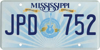 MS license plate JPD752