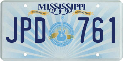 MS license plate JPD761