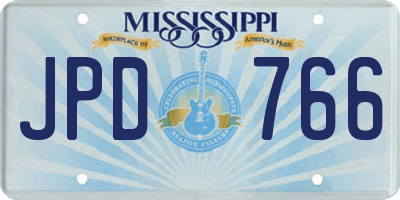 MS license plate JPD766