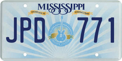 MS license plate JPD771