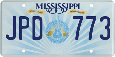 MS license plate JPD773