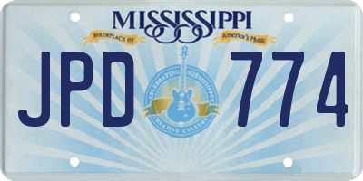 MS license plate JPD774