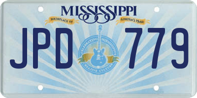 MS license plate JPD779