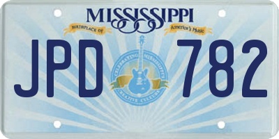 MS license plate JPD782