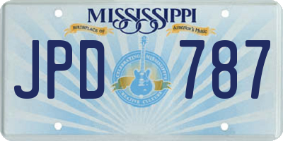 MS license plate JPD787