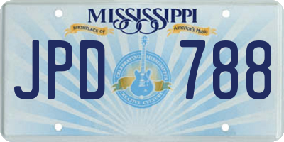 MS license plate JPD788