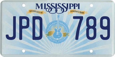 MS license plate JPD789