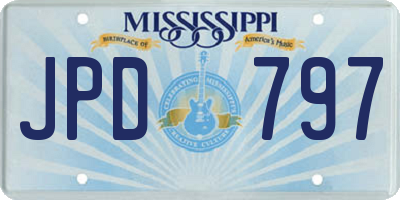 MS license plate JPD797