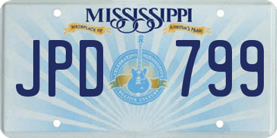 MS license plate JPD799