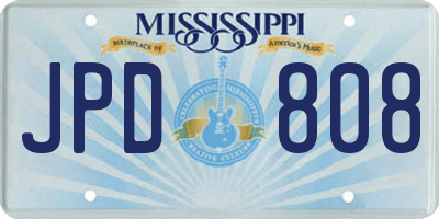 MS license plate JPD808