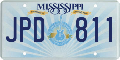 MS license plate JPD811