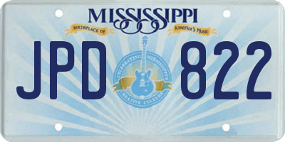 MS license plate JPD822