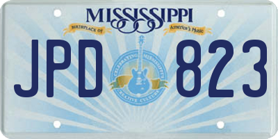 MS license plate JPD823