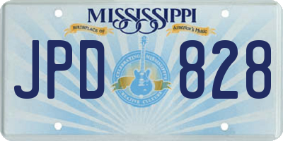 MS license plate JPD828