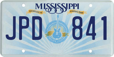 MS license plate JPD841