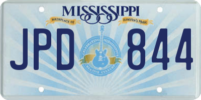 MS license plate JPD844