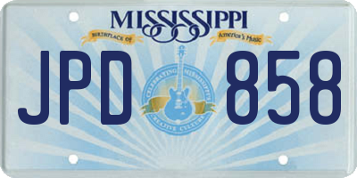 MS license plate JPD858