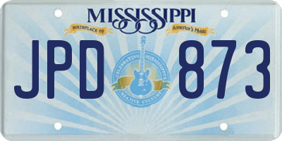 MS license plate JPD873