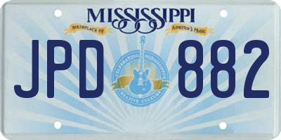 MS license plate JPD882