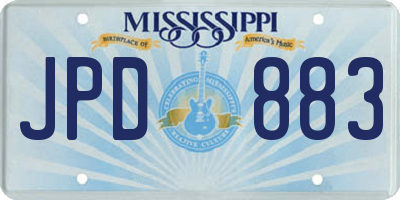 MS license plate JPD883