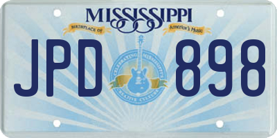 MS license plate JPD898