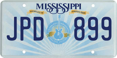 MS license plate JPD899