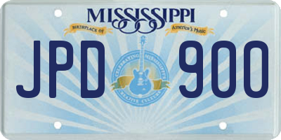 MS license plate JPD900