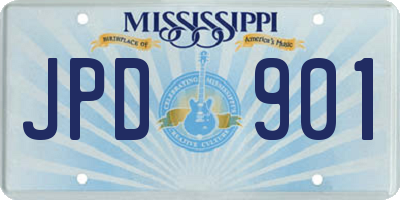 MS license plate JPD901