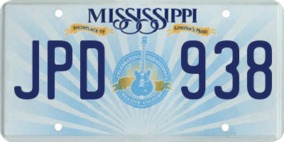 MS license plate JPD938