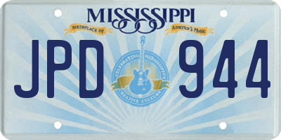 MS license plate JPD944