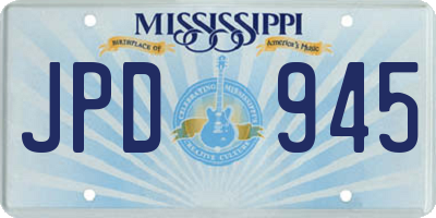 MS license plate JPD945