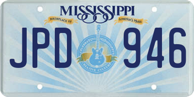 MS license plate JPD946