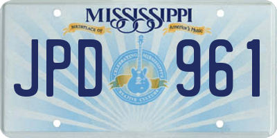 MS license plate JPD961