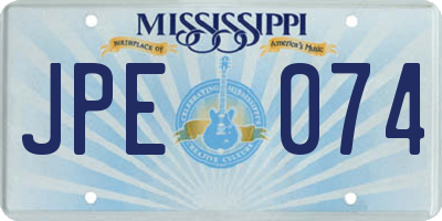 MS license plate JPE074