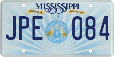 MS license plate JPE084