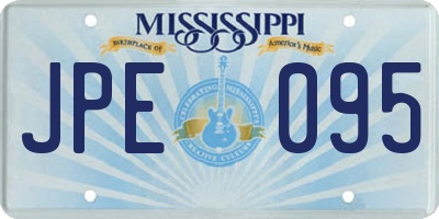 MS license plate JPE095