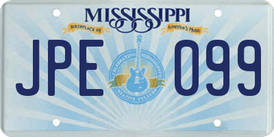 MS license plate JPE099