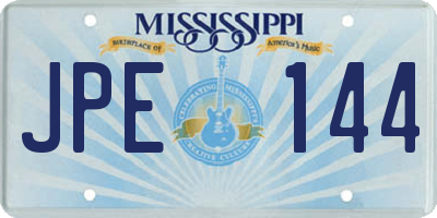 MS license plate JPE144