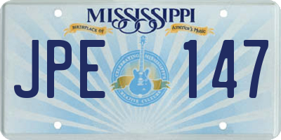 MS license plate JPE147