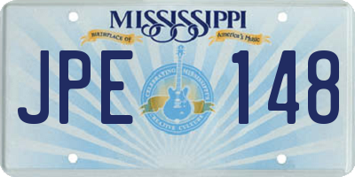 MS license plate JPE148