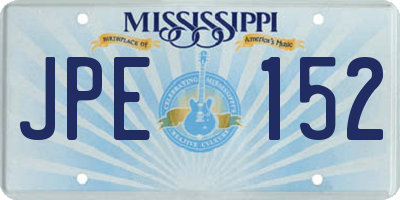MS license plate JPE152