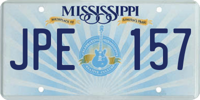 MS license plate JPE157