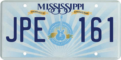 MS license plate JPE161