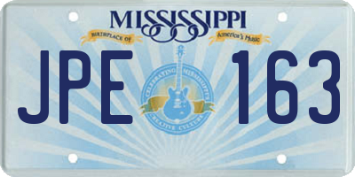 MS license plate JPE163