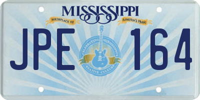 MS license plate JPE164