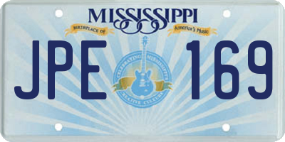 MS license plate JPE169