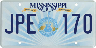 MS license plate JPE170