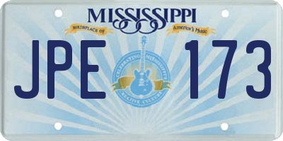 MS license plate JPE173