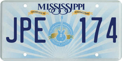 MS license plate JPE174
