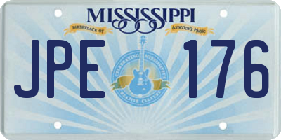 MS license plate JPE176